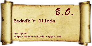 Bednár Olinda névjegykártya